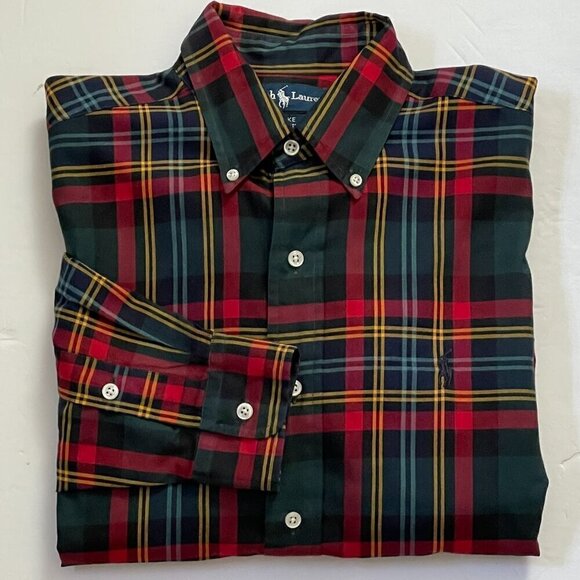 Ralph Lauren Other - Ralph Lauren Vintage Blake Button Down Blue Multi Plaid Long Sleeve Shirt Men S